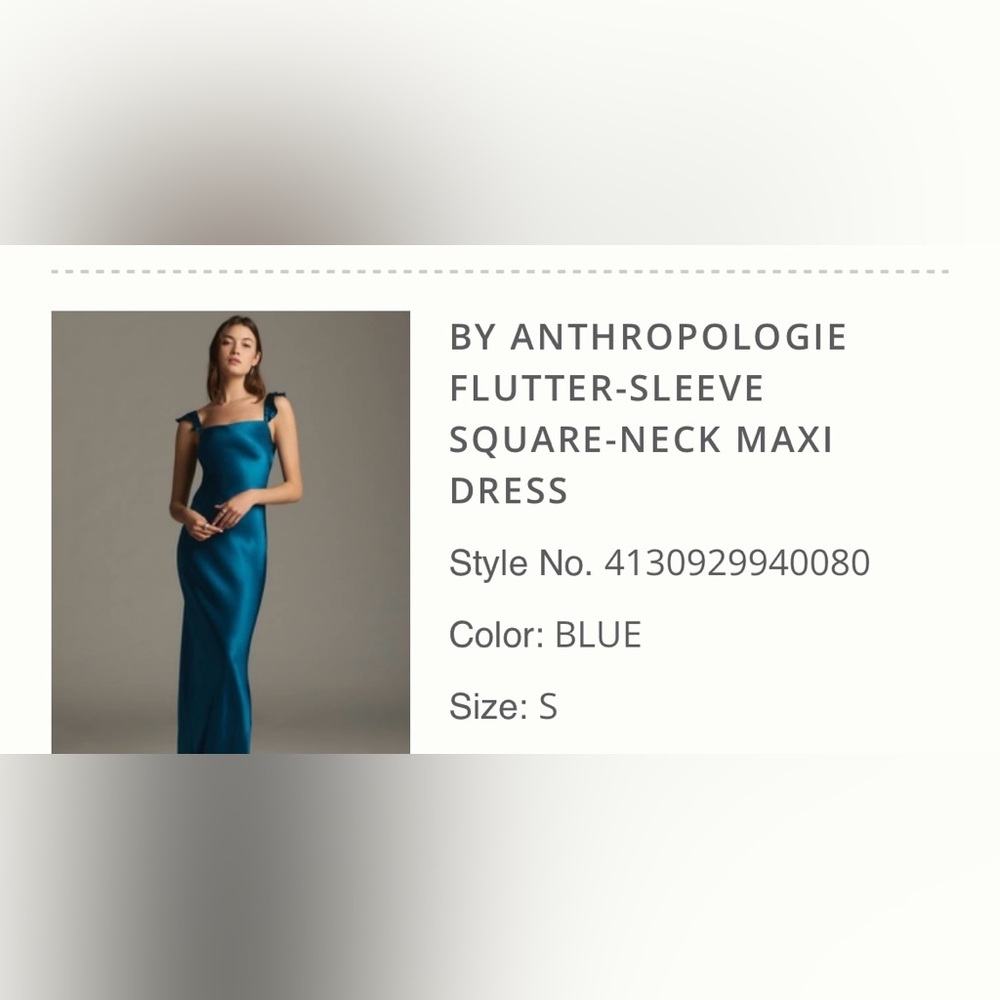 Anthropologie Blue Sleeveless Bodycon Midi Dress